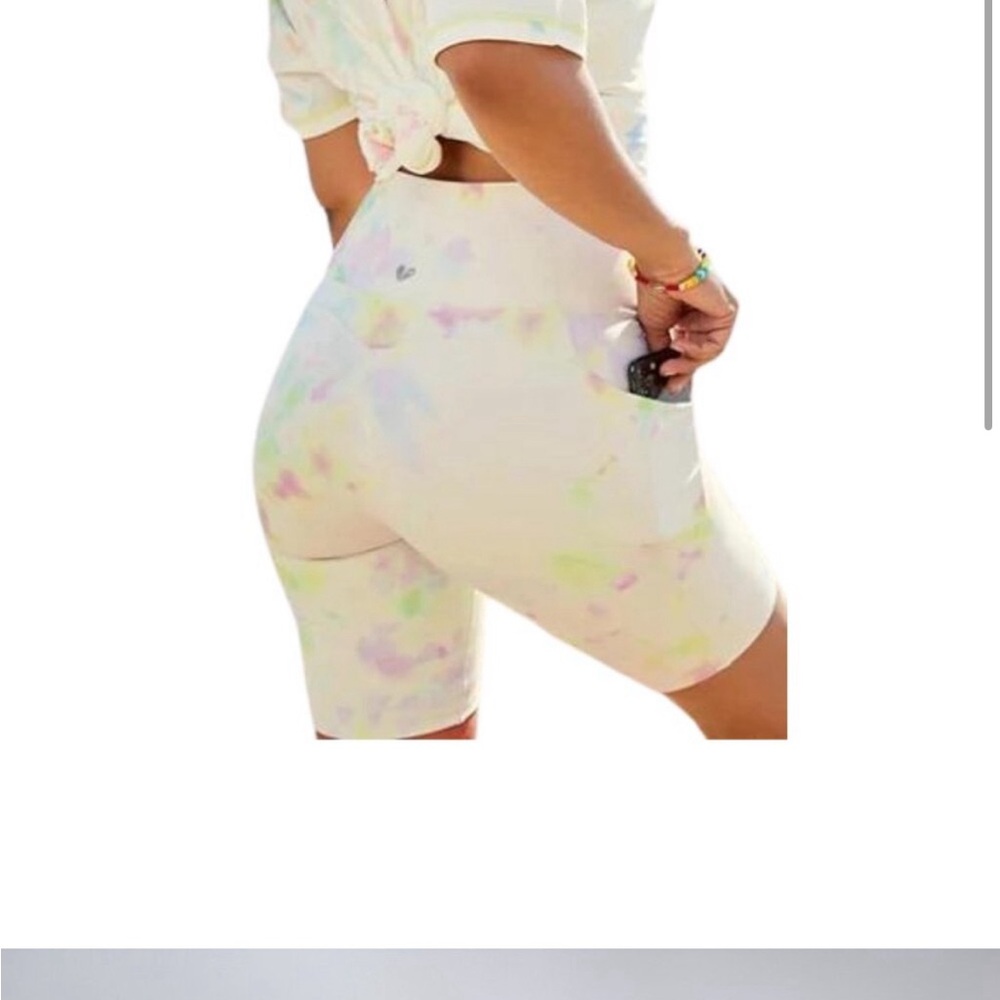 Fabletics Pastel Tie-Dye Bike Shorts